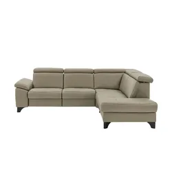 Kollektion Kraft Ecksofa Echtleder Linda ¦ beige ¦ Maße (cm): B: 261 H: 98 T: 209.0