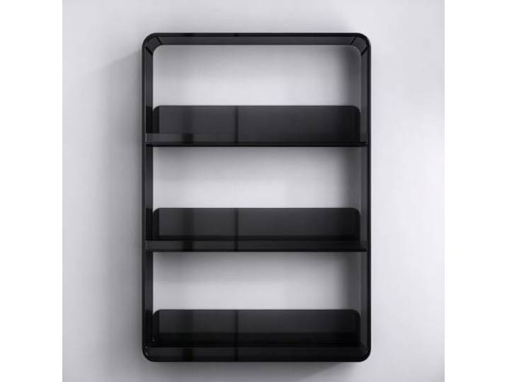 Wandregal Acryl 3-stufig, schwebendes Wandboard für Bad, Küche & Deko Hochwertiges Acryl, Stanzfreie Montage, Platzsparend, Modernes Design(Black,90*40cm/35.43*15.75 in)