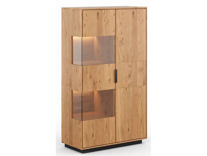 2-türiges Highboard Tirano mit glatter Front in Wildeiche natur geölt – Montierte Lieferung – 3%-Vorkasse-Rabatt