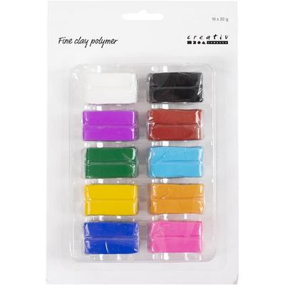 Creativ Company Feiner Polymerton, sortiert Farben, 10x20 g