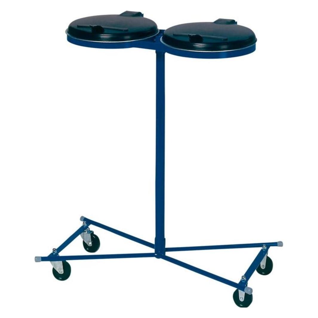 VAR Abfallsammler 2x120 l blau fahrbar KS-Deckel (120 l) (230412)