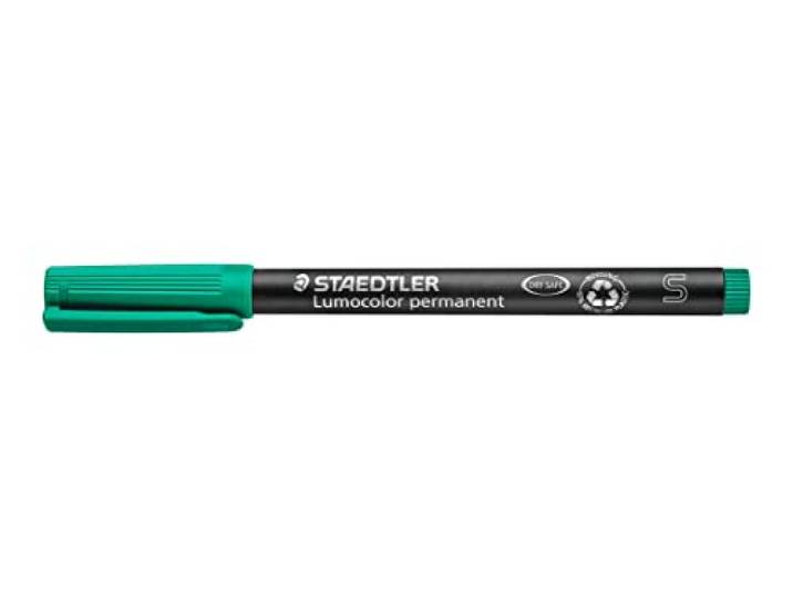 STAEDTLER 313-5 Lumocolor Permanente Pen, Superfijne lijnbreedte, 0.4mm - Groen (Doos van 10)