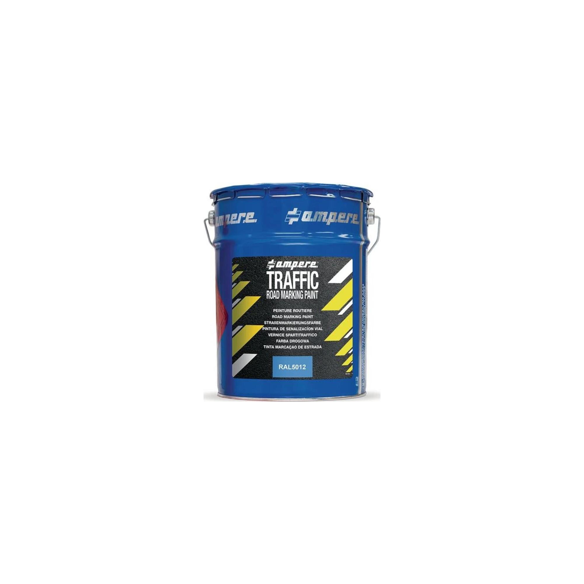 AMPERE TRAFFIC PAINT Straßenmarkierungsfarbe Traffic Paint 5kg blau Road Marking Paint ; A.M.P.E.R.E (10629)