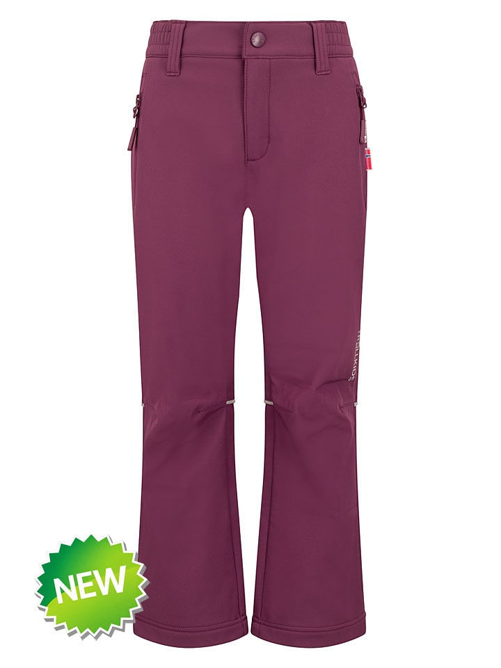Trollkids Softshellhose "Fjell" in Lila - 152
