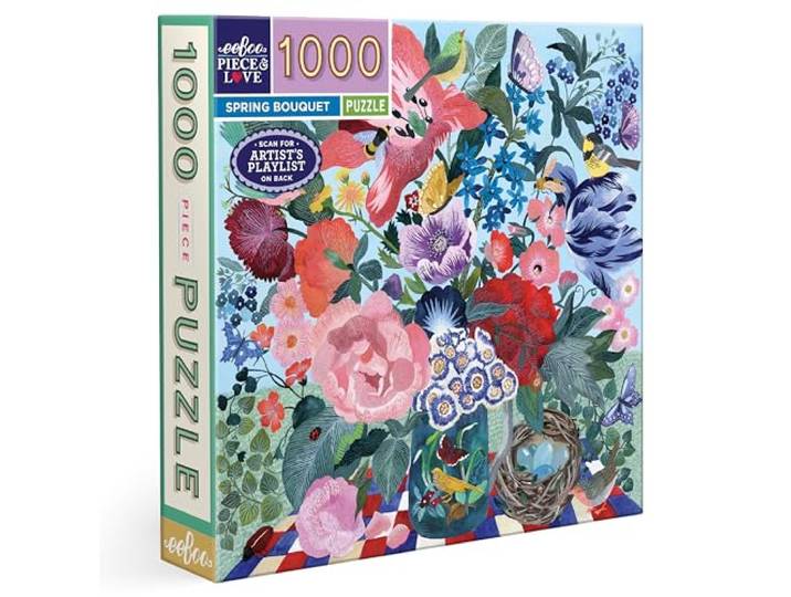 Eeboo - Puzzel 1000 stukjes Spring Boeket - Puzzel voor volwassenen 1000 stukjes karton - Afmetingen 58,5 x 58,5 cm