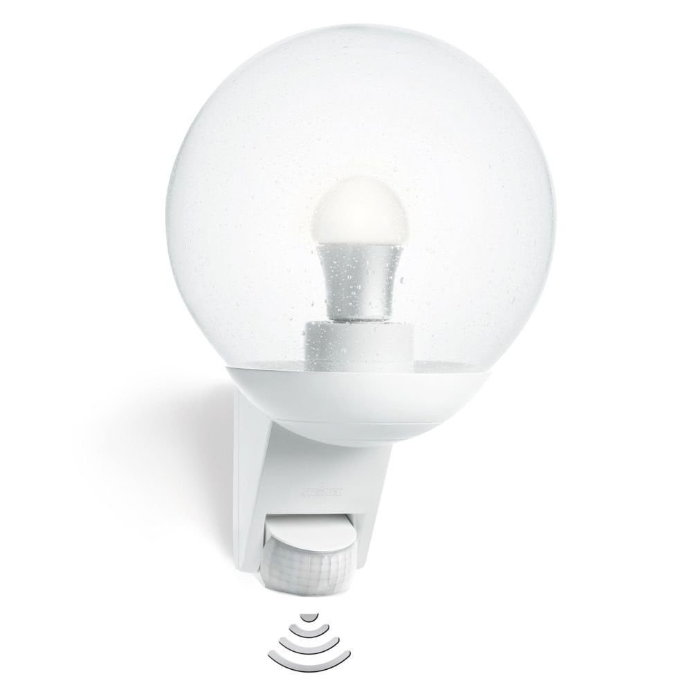 Steinel L 585 S WS Buitenwandlamp wit met bewegingsmelder en schemersensor