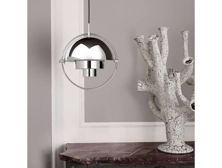 Multi-Lite Pendelleuchte Ø36 Chrom/Chrom - GUBI - Wohnzimmer - Design - Metall - Einflammig