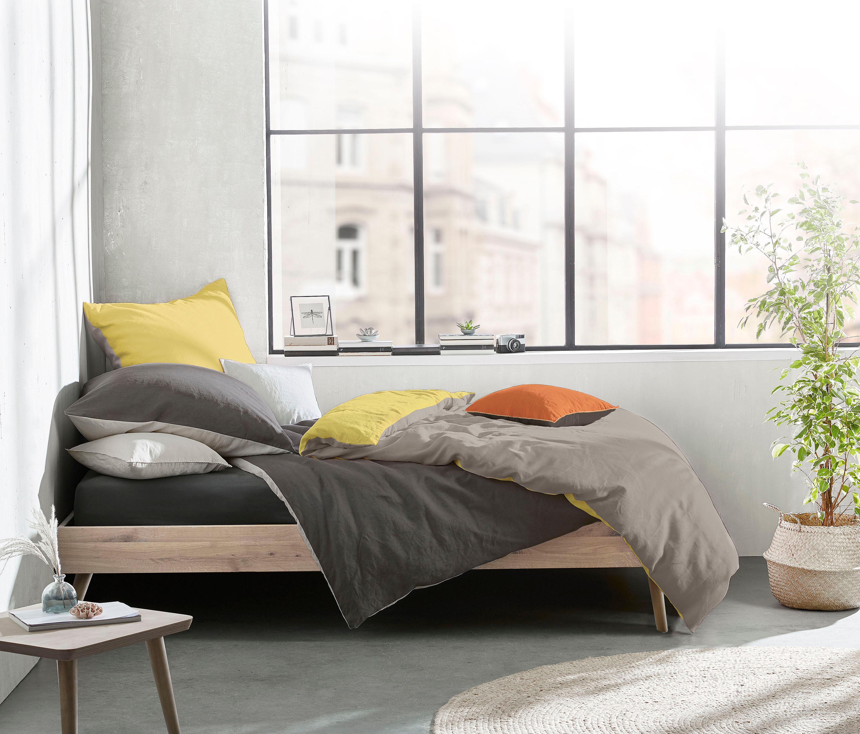 fleuresse "Provence W" 3 Stk. 50% Baumwolle, 50% Leinen, in Gr. 135x200, 155x220, 200x200cm