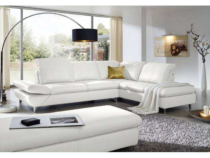 Ecksofa, Longlife Xtra-Leder Z73, Grün (Forest Z73), 296×242 cm, Mit Kopfteil- & Sitztiefenverstellung, Klassisch, W.SCHILLIG