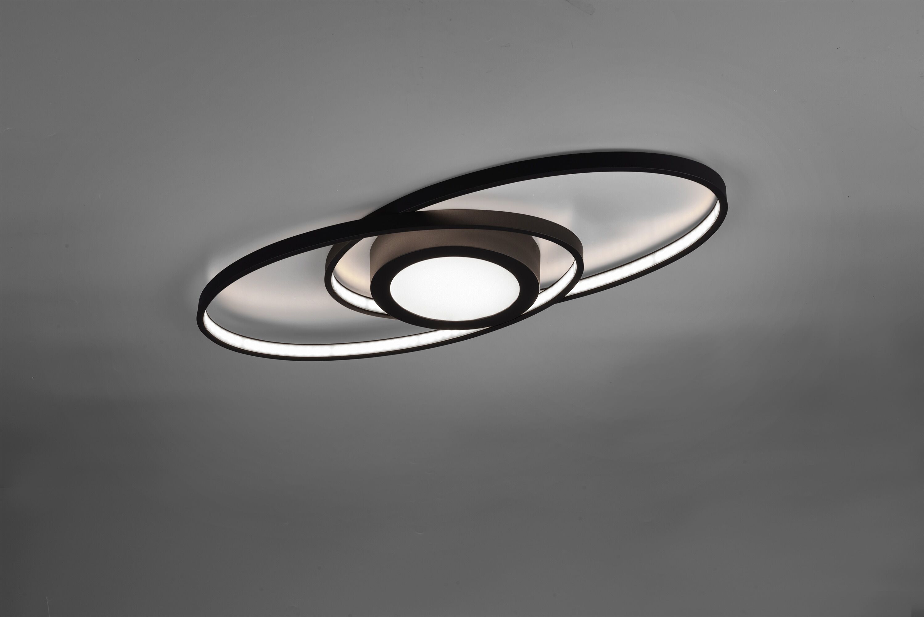 REALITY LEUCHTEN LED Deckenleuchte "Galaxy", grau (anthrazit), 1, H: 4cm, 1 Stk., Leuchten, Switch Dimmer, LED Deckenleuchte