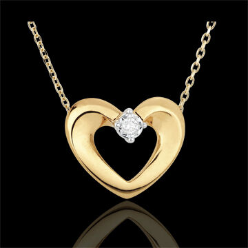 Edenly Collier Bezauberndes Herz in Gelbgold