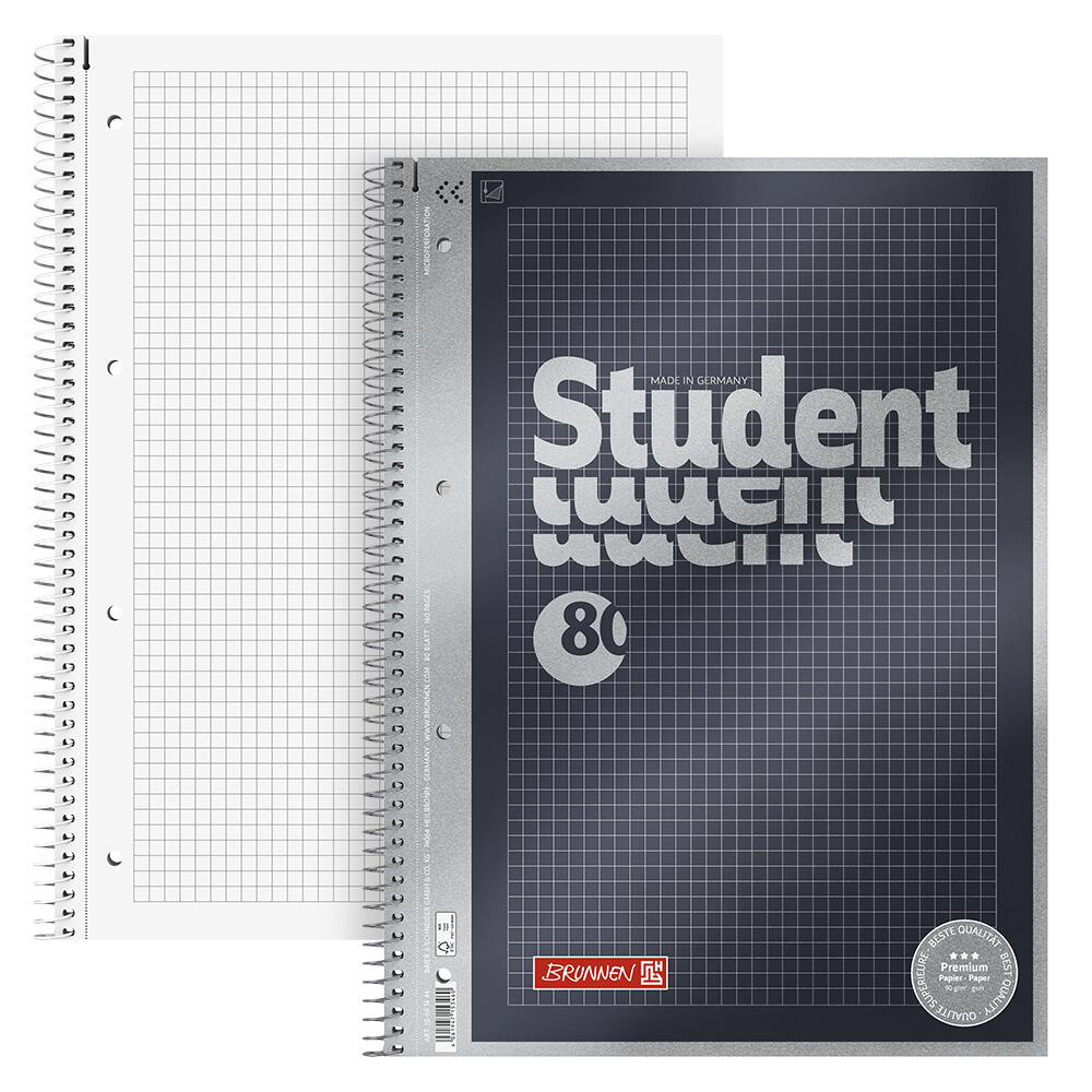 BRUNNEN Collegeblock Student Premium DIN A5 kariert 10691544