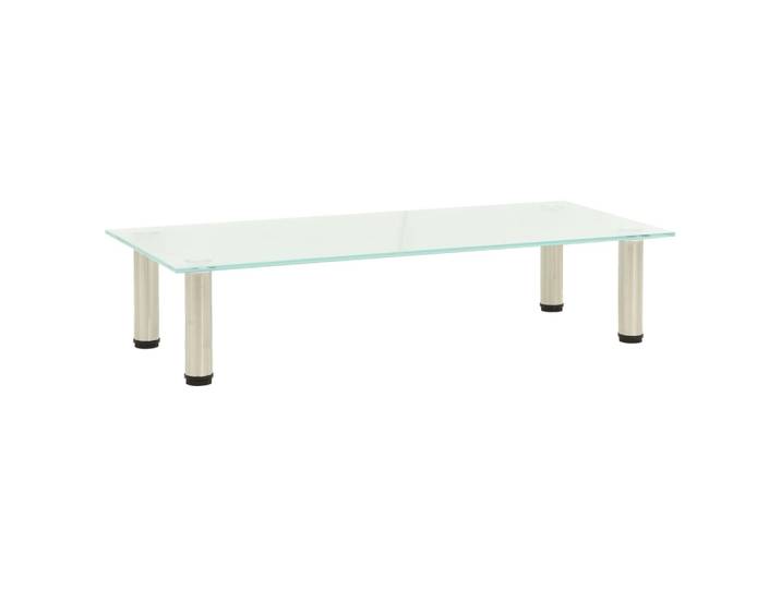 vidaXL TV-Tisch 80x35x17 cm Satiniertes Hartglas
