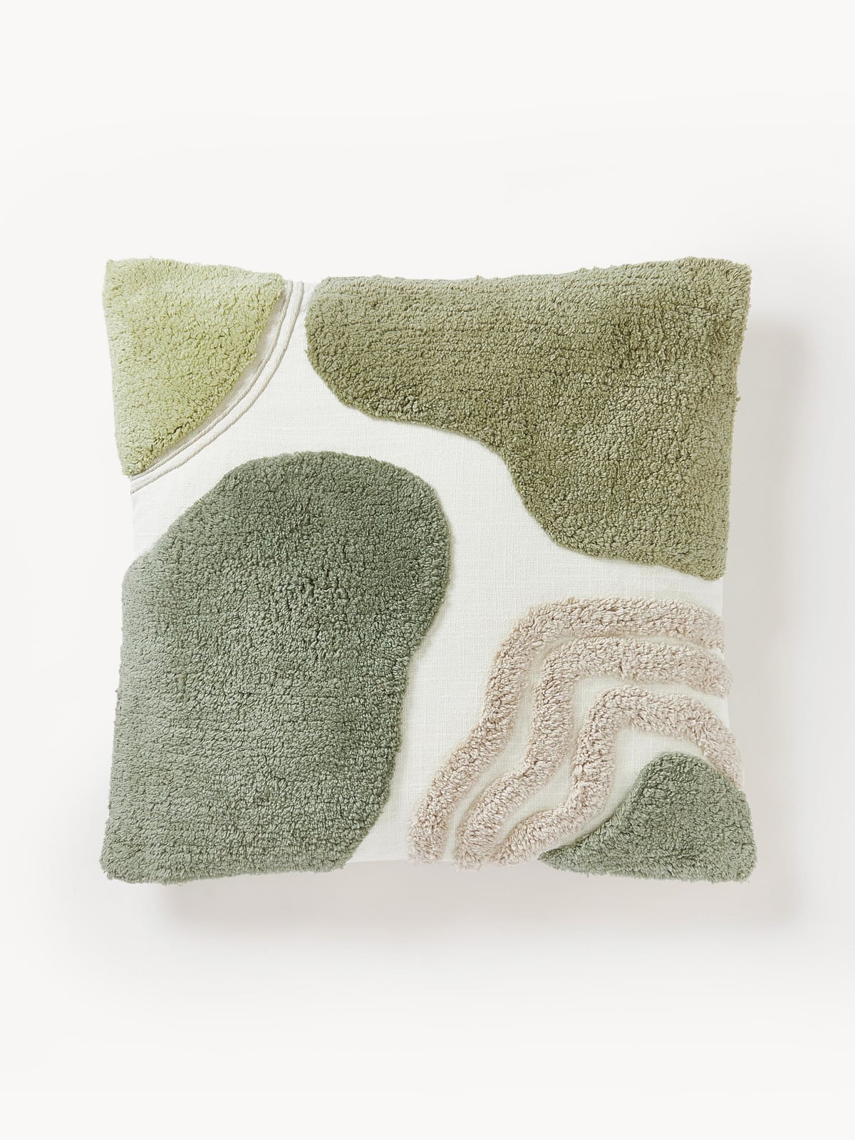 Westwing Collection Handgetufte kussenhoes Coraline met decoraties