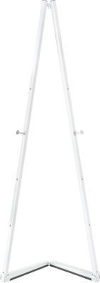 Update Displays Staffelei, höhenverstellbar, Aluminium, faltbare Füße, B 536 x T 309 x H 1500 mm, weiß