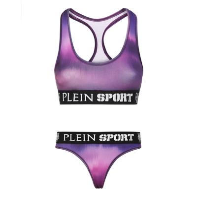 Set: Soft-BH PLEIN SPORT "Optical", Damen, Gr. S, N-Gr, lila (73, lila), Obermaterial: 95% Baumwolle, 5% Elasthan, BH-Sets