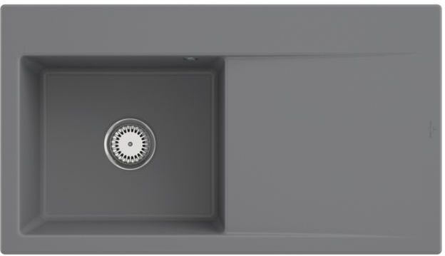 Villeroy und Boch Subway Subway Style 50 Einbauspüle 335201SL Becken links, 900 x 510 mm, Ablaufgarnitur mit Handbetätigung, Stone