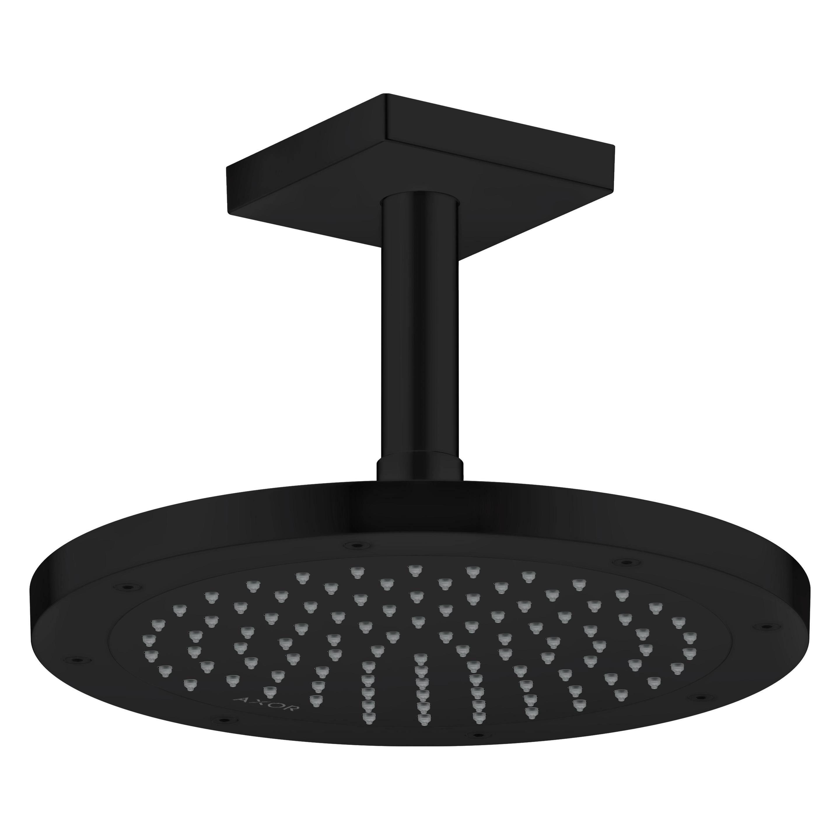 Axor HG Decken-Anschlussstück 100mm, DN 15, eckig mattschwarz (26437670)