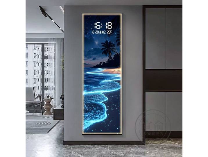 Horloge électronique moderne mur LED lampe pour salon entrée couloir étude hôtel avion peinture décorations pour la maison lumière murale