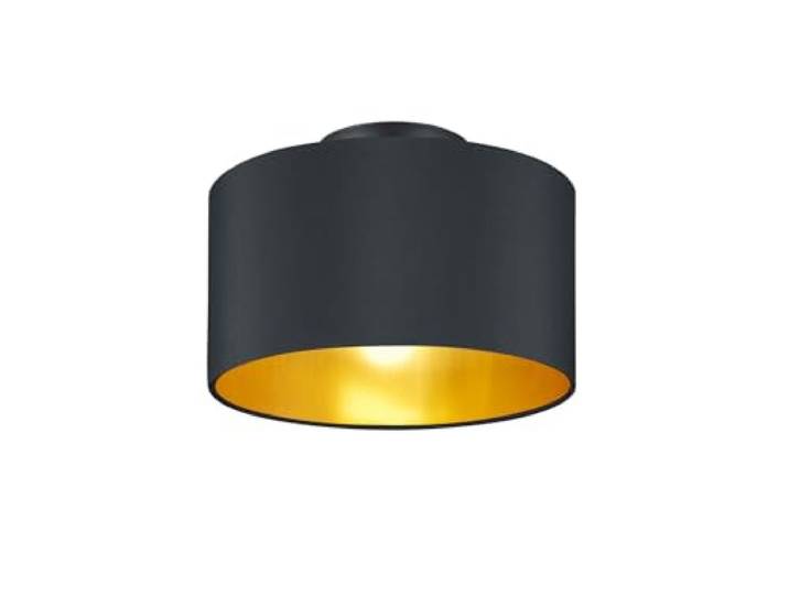 Trio Leuchten 608200279 Plafonnier\, Métal\, Schwarz Matt/Goldfarbig
