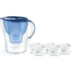 Brita Dzbanek filtrujący 3.5l Marella XL + 5 wkładów filtrujących MAXTRA PRO Pure Performance, niebieski, Wasserfilterkanne, Blau