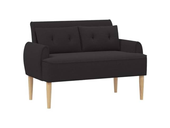 Makastle Zweisitzer mit Knopfheftung Schwarz 117 x 67 x 77 cm Bouclé