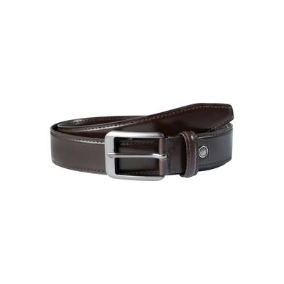 Ledergürtel LEONARDO VERRELLI "90cm - 130cm (Bundweite) in Dunkelbraun aus 100% Echtleder", Herren, Gr. 110, braun, Echtleder, Gürtel Ledergürtel