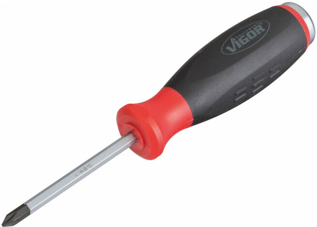 VIGOR Tournevis cruciforme avec capuchon à frapper V3601 Profil cruciforme PH PH 1 Longueur totale : 75 mm (V3601)
