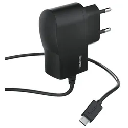 Hama 6W Micro-USB Ladegerät mit Kabel 1m, schwarz