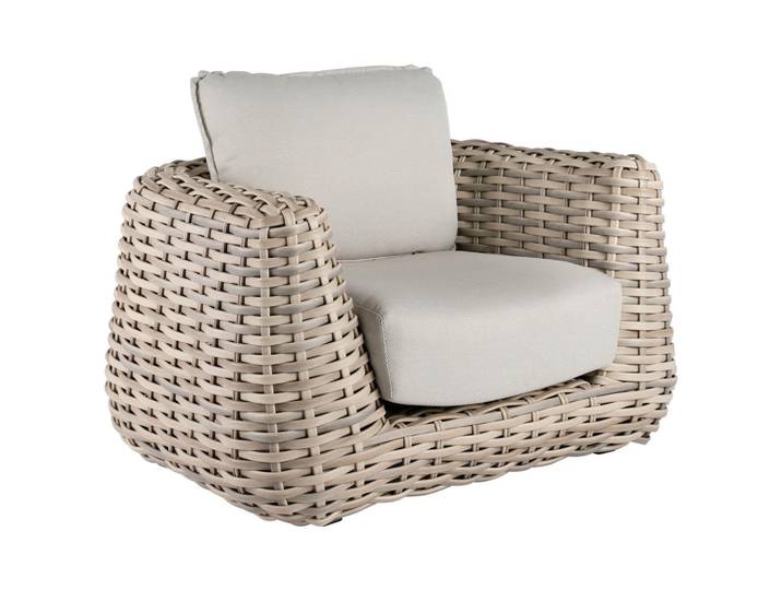 Tierra Outdoor Loungesessel, Creme, Metall, Kunststoff, Füllung: Polyurethan (Pur), 100x69x117 cm, Gartenmöbel, Loungemöbel, Lounge-Serien