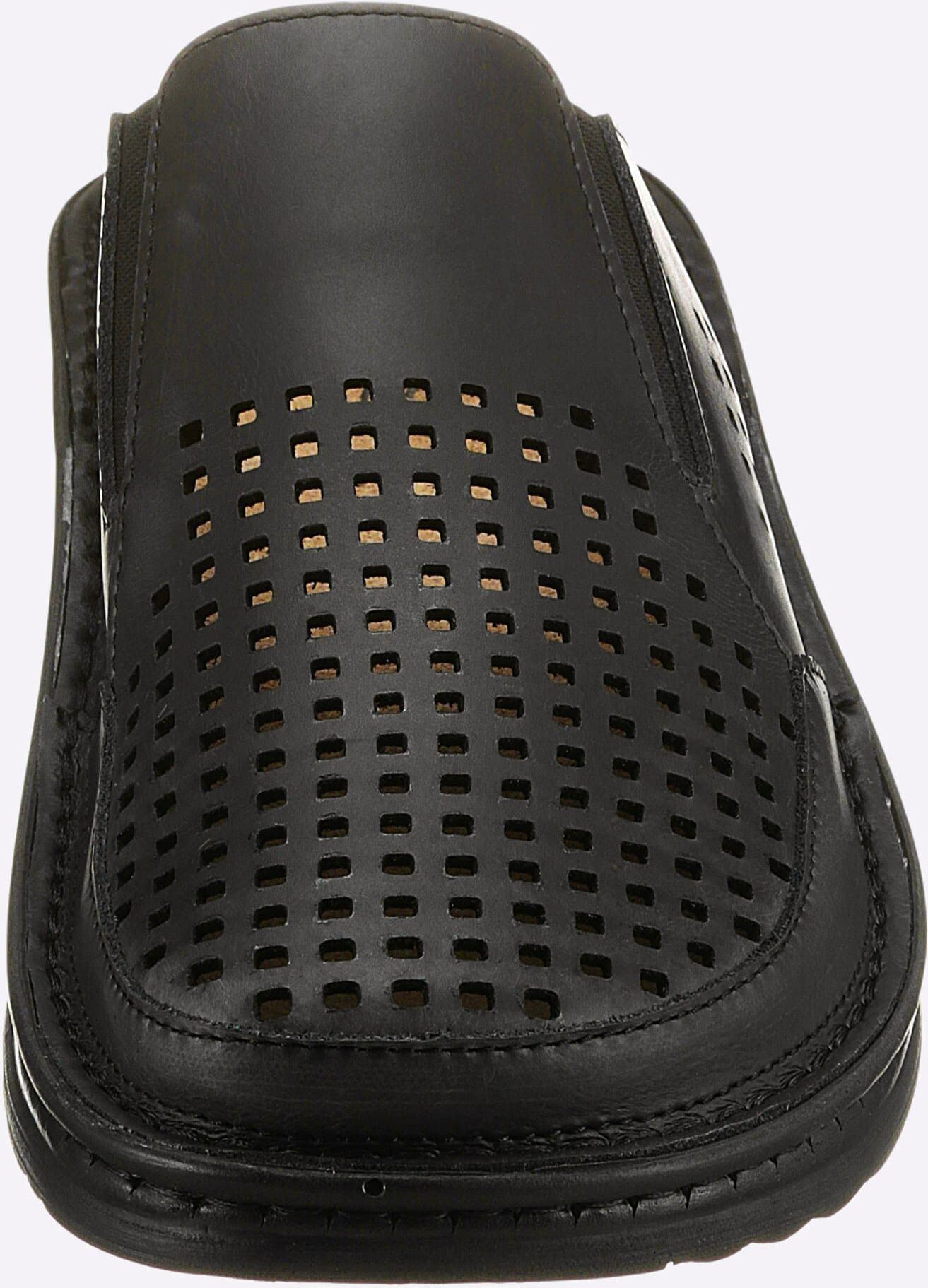 Clog MUBB, Herren, Gr. 42, schwarz, Glattleder, Schuhe Clog schwarz 42