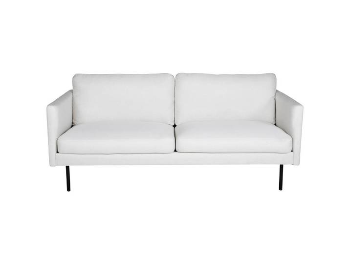 Livetastic 2-Sitzer-Sofa, Creme, Schwarz, Metall, 180x78x80 cm, Wohnzimmer, Sofas & Couches, Sofas, 2-Sitzer Sofas
