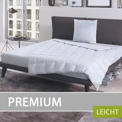 BettwarenShop Daunen Sommerdecke Premium leicht, Füllung: 90% Daunen, 10% Federn 200x210 cm