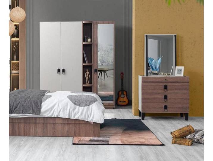 Xlmoebel Kleiderschrank Moderner Kleiderschrank mit hochwertiger Oberfläche und Stauraum (2tlg.Set(Kleiderschrank+Kommode) Hergestellt in Europa