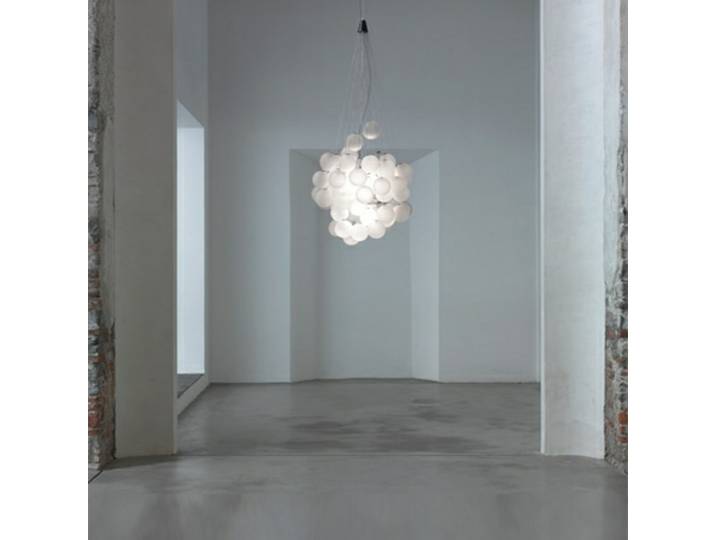 Stochastic 72 Suspension 2700K Blanc Opale - Luceplan - Salon / séjour - Verre