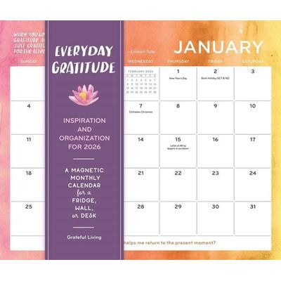Everyday Gratitude Magnetic Wall Calendar 2026