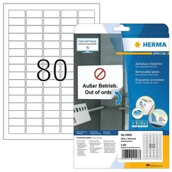 Herma 2000er-Pack ablösbare Etiketten »10003« weiß