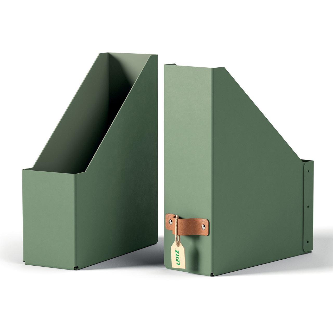 LEITZ 2 Stehsammler Puro 24710050 grün Karton, DIN A4