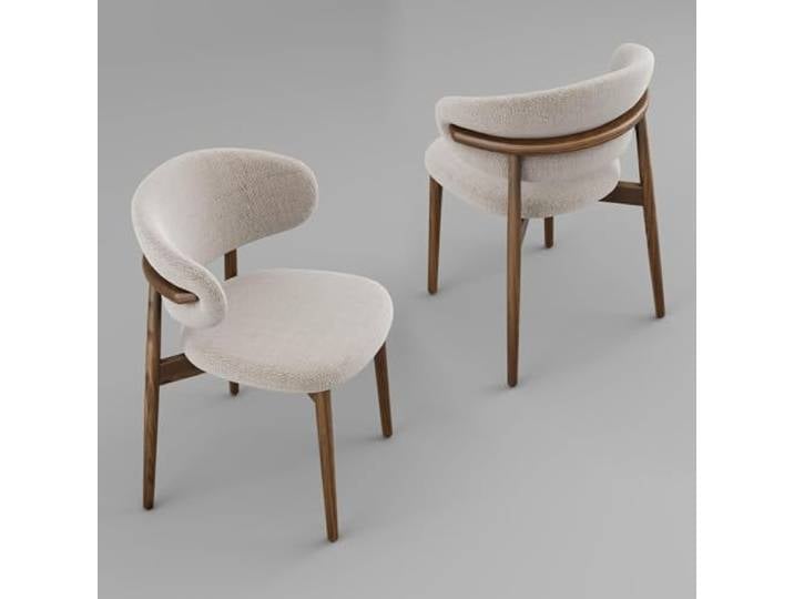 HGYNBCP 6-teiliges Walnuss-Esszimmerstuhl-Set, gepolsterte Sitzgelegenheiten im Landhausstil aus massivem Holz(Walnut,2 c)