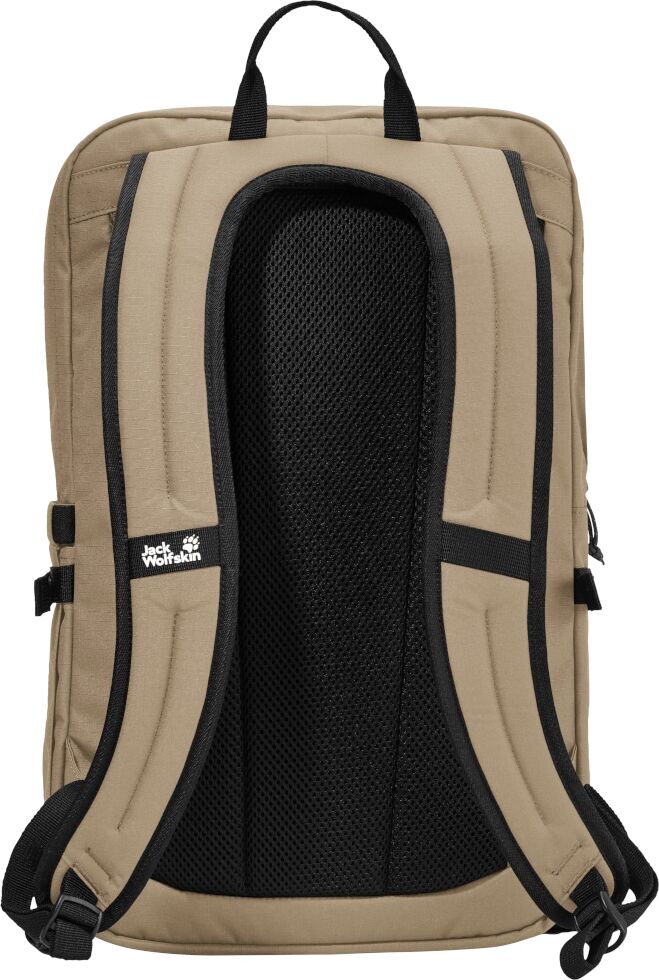 Daypack JACK WOLFSKIN "BERKELEY 24", beige (hazelwood), Rucksäcke, onesize, Obermaterial: 100% POLYESTER. Futter: 100% POLYESTER, Daypack, 24L Tagesrucksack, Organizer innen, komfortables Tragesystem