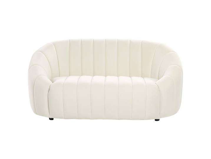 2-SITZER-SOFA Samtstoff cremeweiß Malung