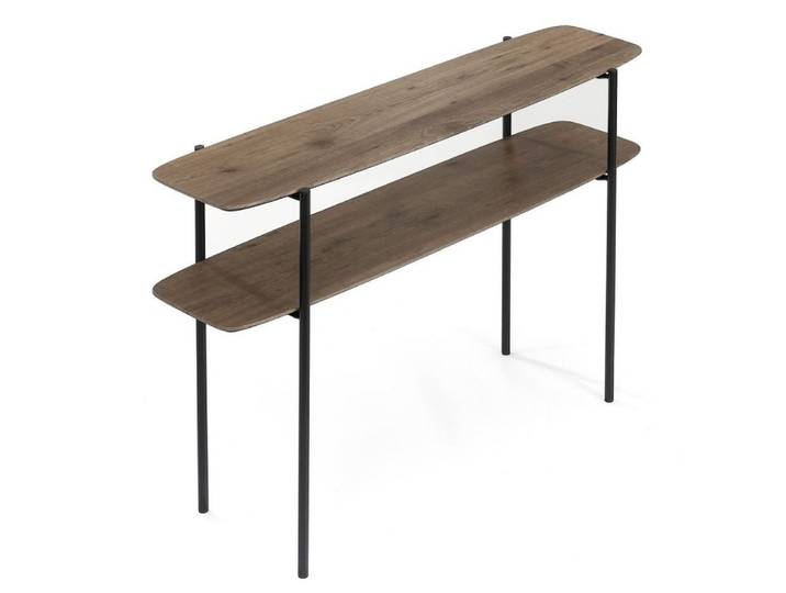 LebensWohnArt Konsolentisch Moderner Konsolentisch PINA 120cm taupe Pinien-Optik Konsole