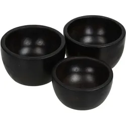 Schale WOOD schwarz (DH 9,50x5 cm) - schwarz - DH 9,50x5 cm