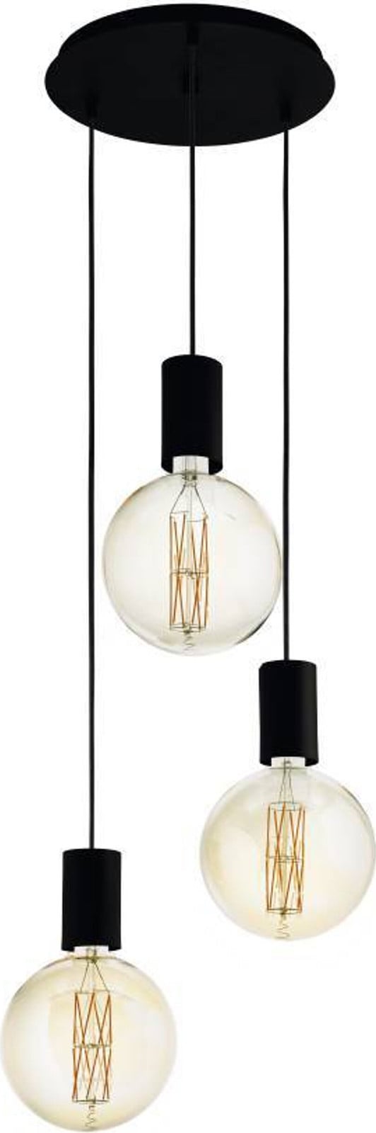 Eglo Pozueta Industriële Hanglamp, Zwart, Metaal, Rond