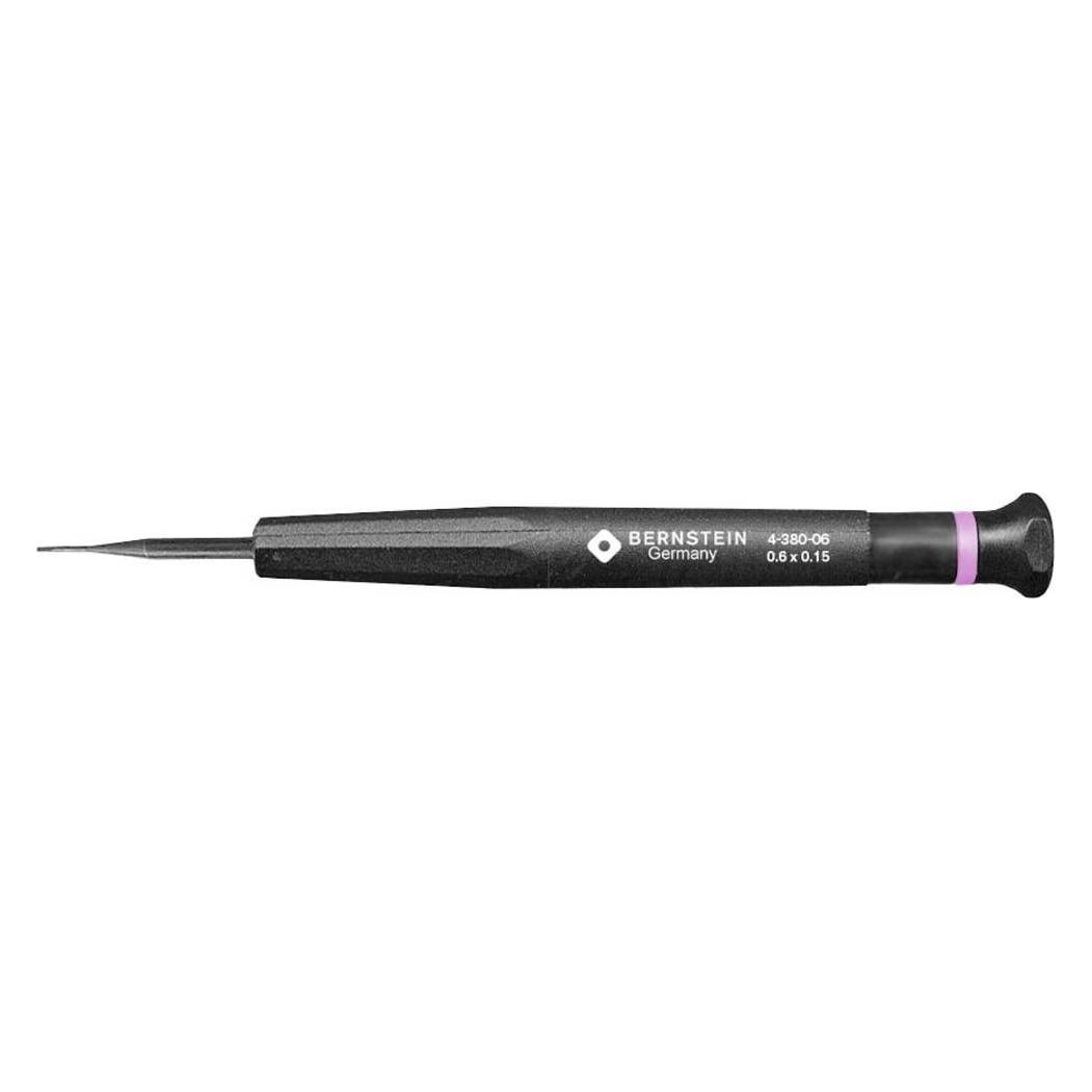 Bernstein Schlitzschraubendreher, Präzisionsgriff 0.6 x 17mm (4-380-06)