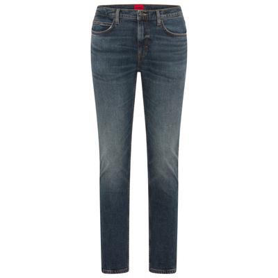 Slim-fit-Jeans HUGO "HUGO 734", Herren, Gr. 36, Länge 32, blau, Denim/Jeans, Obermaterial: 99% Baumwolle, 1% Elasthan, slim fit lang, Jeans Slim-fit-Jeans, aus Stretch-Denim, extra schmal