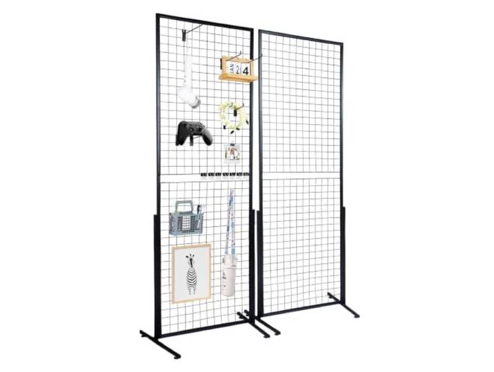 ZGCrumphant Gitterwandpaneele Turmdraht-Gitterwand-Präsentationsständer Doppelseitige Haken for Kunsthandwerk, Ausstellungen und Einzelhandelsgeschäfte