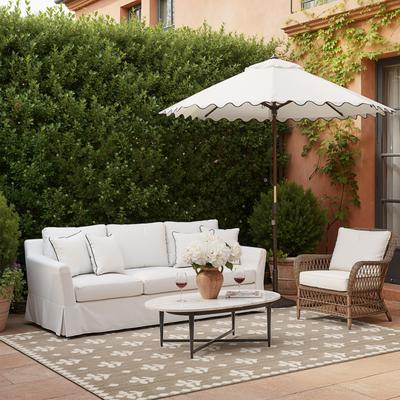 ROW Zarina Modern Fleur-de-Lis Indoor/Outdoor Area Rug
