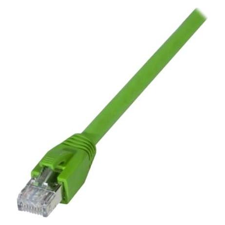 Exertis Connect Patchkabel CAT.6A, S/FTP, geschirmt, Kupfer, grün, 5,0 m geeignet für industrielle Anwendungen, wide (PiMF, S/FTP, CAT6a, 5 m) (854298)