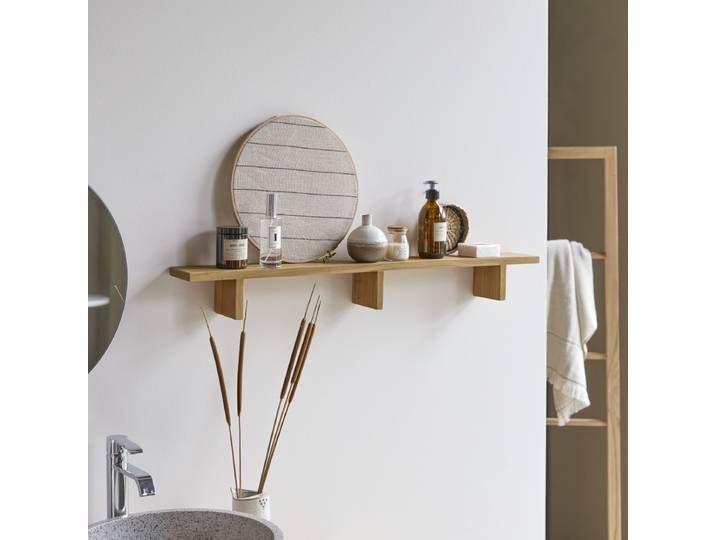 Horizontales Badregal aus massivem Teak - Natur - Teak